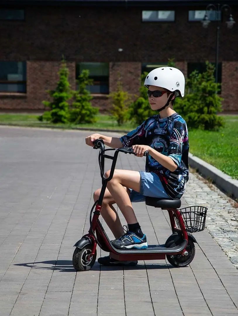 Электросамокат Enero Asiento JR 250W (Black/Blue) - 11