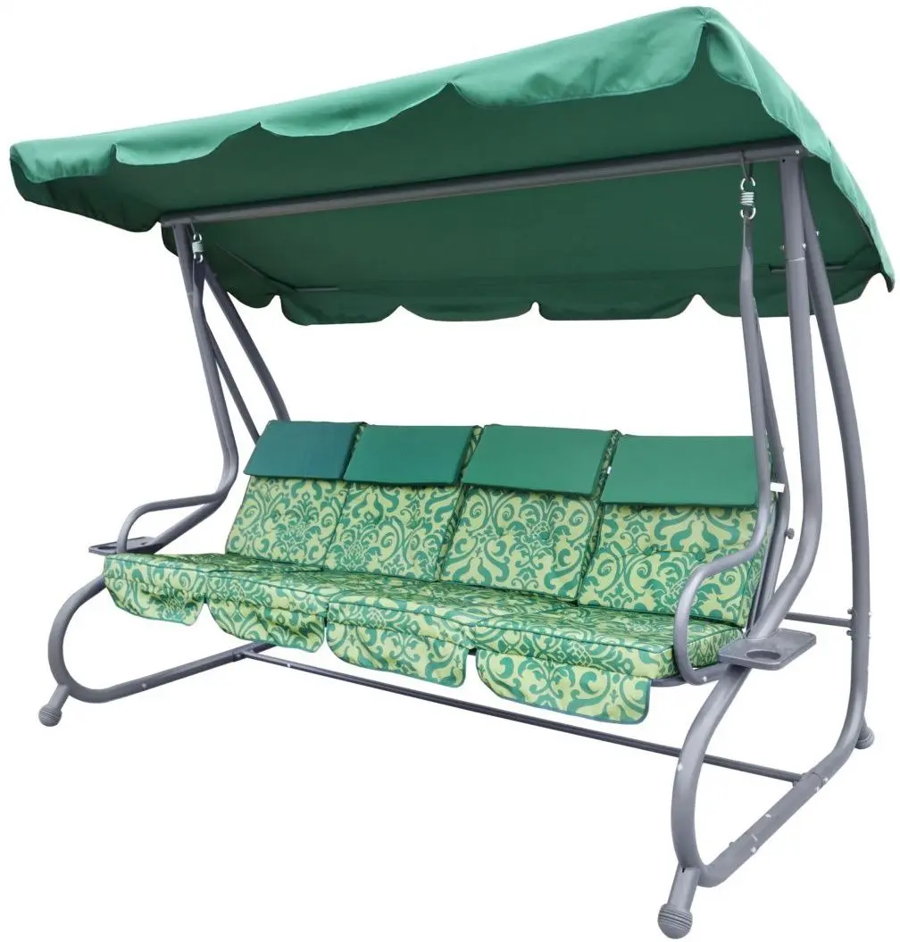 Скамья-качели с тентом 2в1 Ramiz Swingchair 8078 Z (Pattern Green)