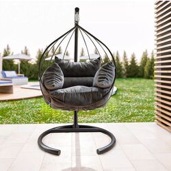 Fotoliu suspendat Kalune Design Mavera (Anthracite/Gray) Thumb