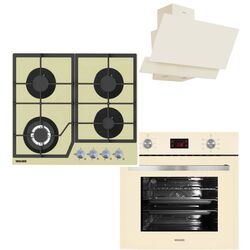 Комплект встраиваемой техники Wolser WL-6400GBNQ + WL-F67DIV + WL-F60TC (Ivory)