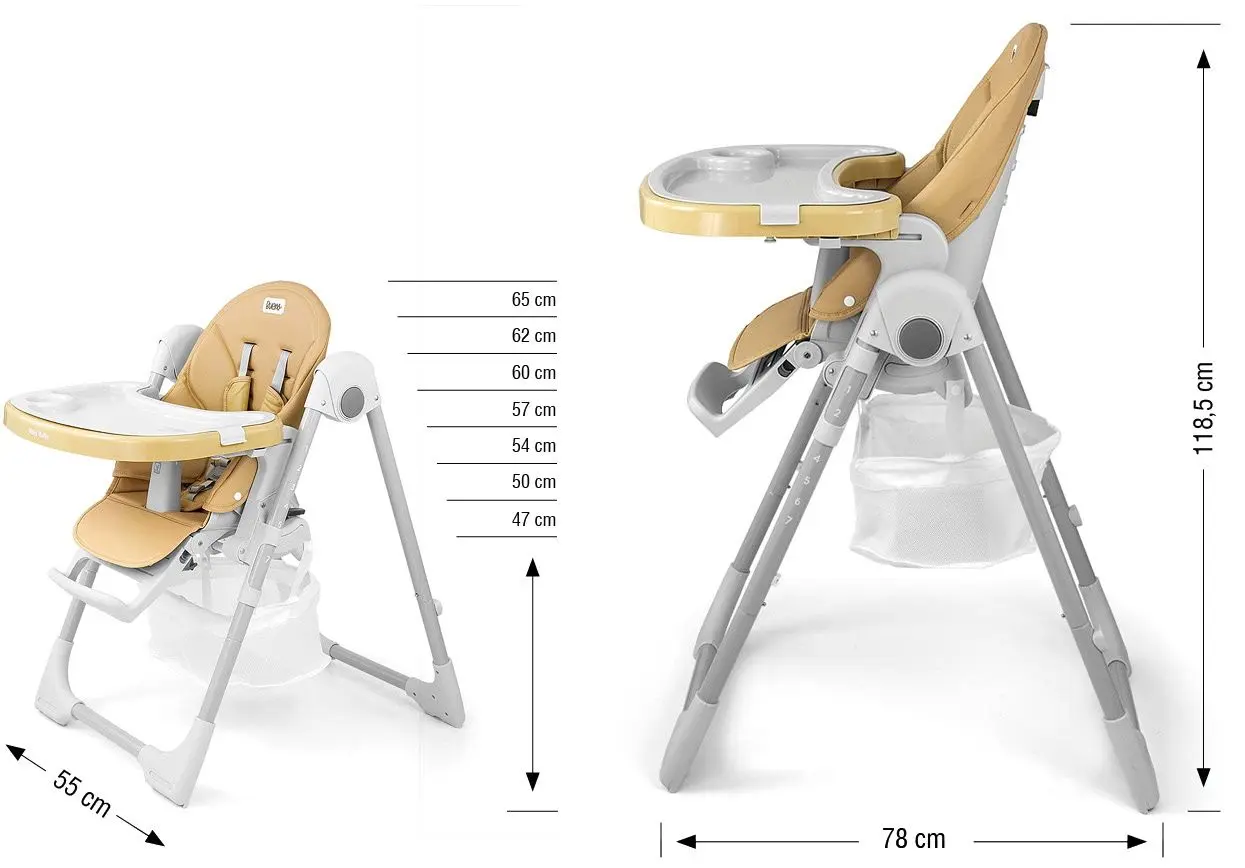Стульчик для кормления 2в1 Milly Mally Bueno (Beige) - 6