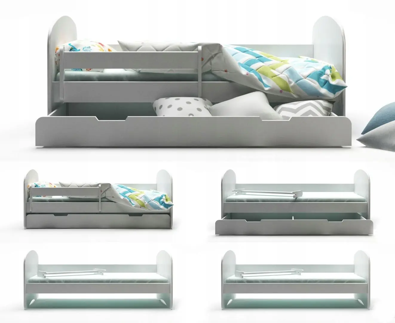 Pat BellaLuni Happy Paw Patrol №1 cu sertar/saltea 90x180 (White) - 5