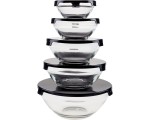 Set caserole cu capace Trend-Mix Cooking Bowl 5pcs (Black)