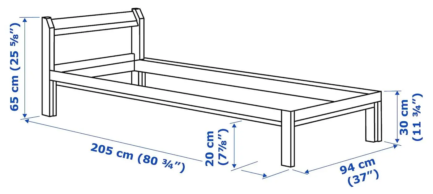 Pat Ikea Neiden 90x200 (Pin)