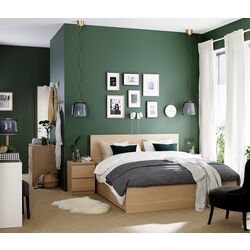 Кровать Ikea Malm/Luroy 4 ящика 140х200 (Дуб Беленый) Thumb