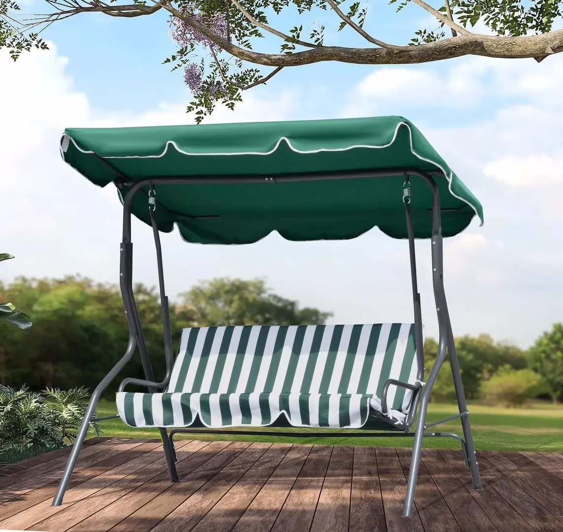 Scaun balansoar Procart DGSC002 (Green/White) - 3