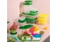 Set caserole Ikea Pruta 17 bucati (Transparent/Verde)