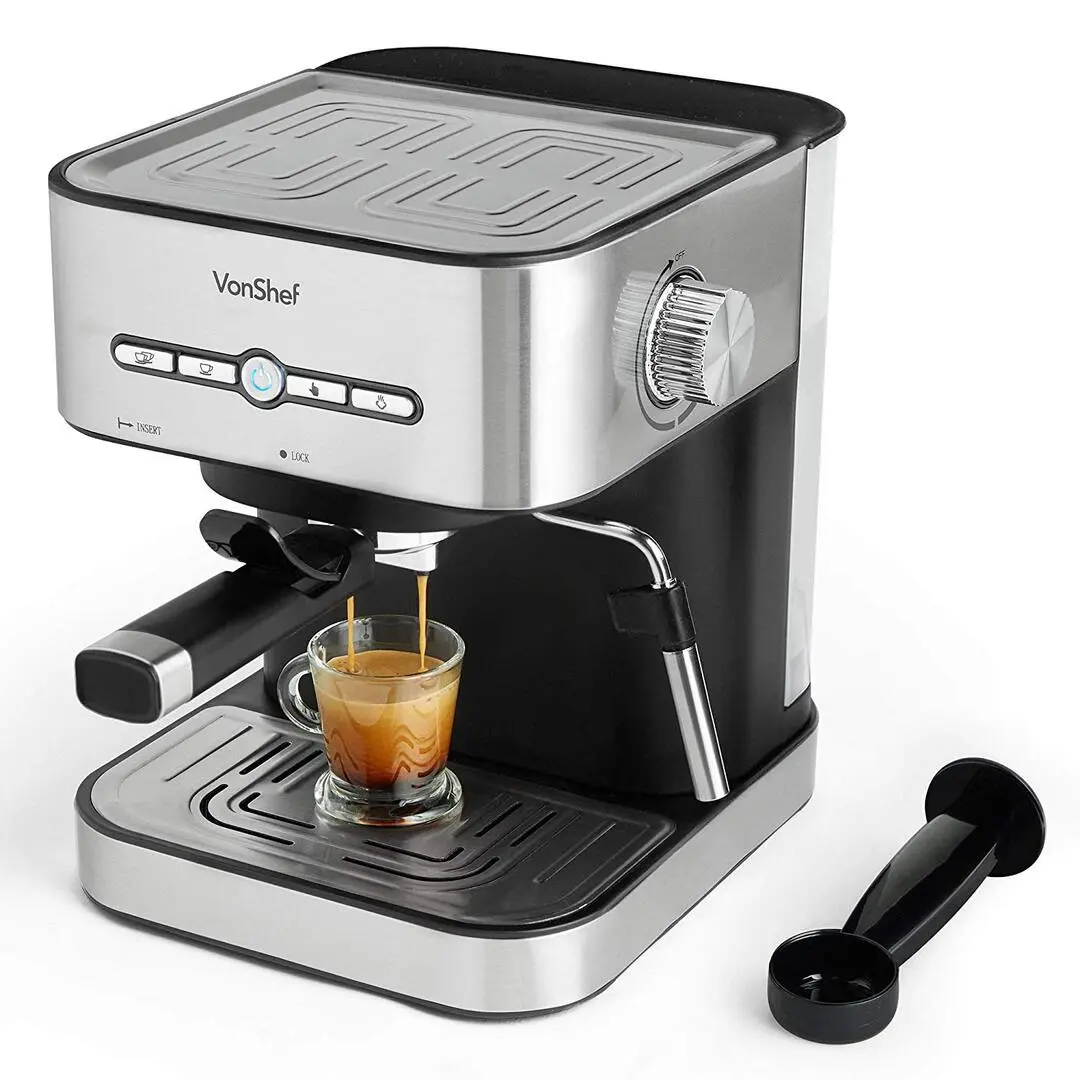 Aparat de facut cafea VonShef 2000103 (Silver/Black)