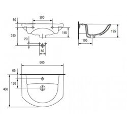 Умывальник Cersanit Libra 60 Thumb