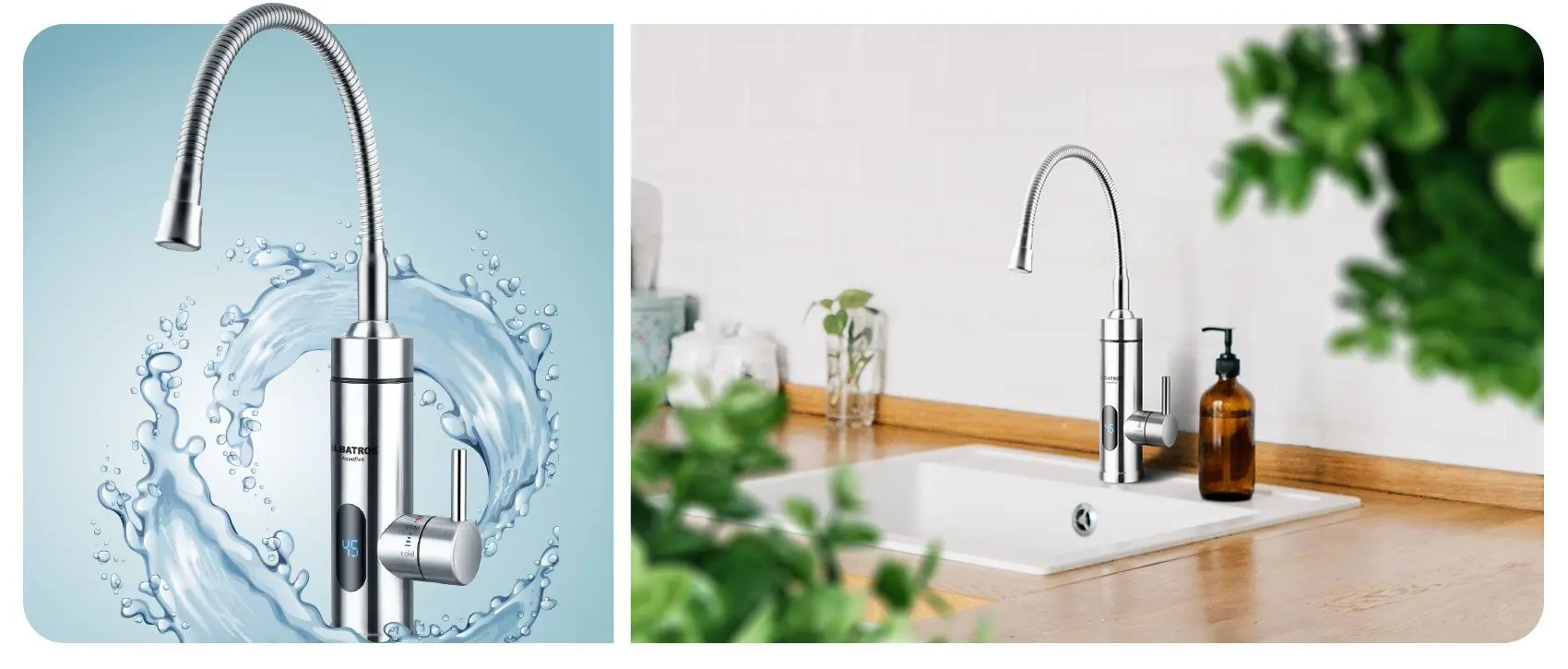 Baterie electrica pentru bucatarie Albatros Aguaflex (Inox) - 2