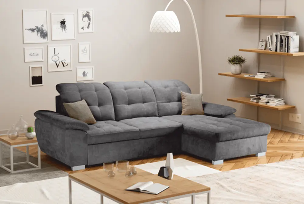 Диван угловой раскладной Mobhaus Evangelin Right (Gray)