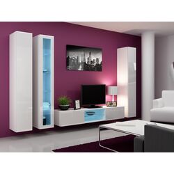 Vitrina Mirjan24 Zigo/Vigo 180 (White/White Gloss) Thumb