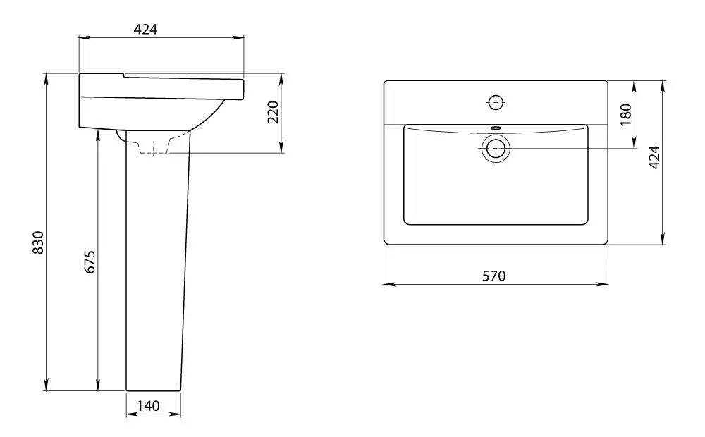 Умывальник Santeri Орион 57 - 3