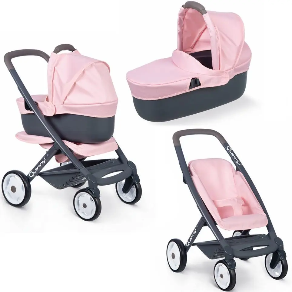 Carucior pentru papusa 3in1 Smoby Maxi Cosi Quinny 253117 (Pink/Grey)