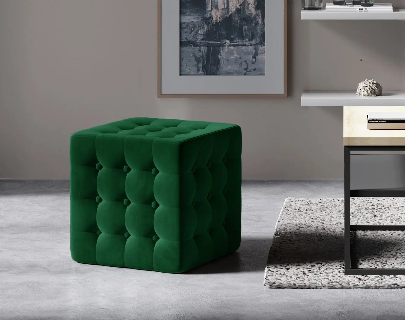 Puf Eltap Sofia Matt Monolith 37 (Emerald)