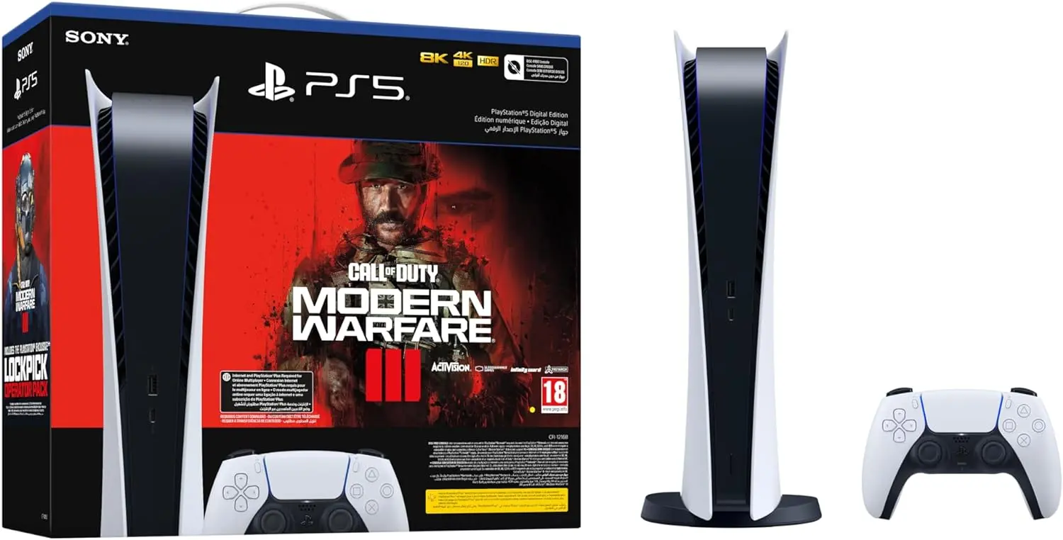 Игровая консоль Sony PlayStation 5 Digital Edition 825GB + Call of Duty MWIII (White)