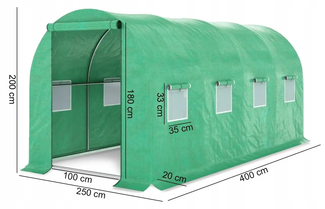 Sera de gradina Maltec Sunwaal 111369 2.5x4x2m (Green)