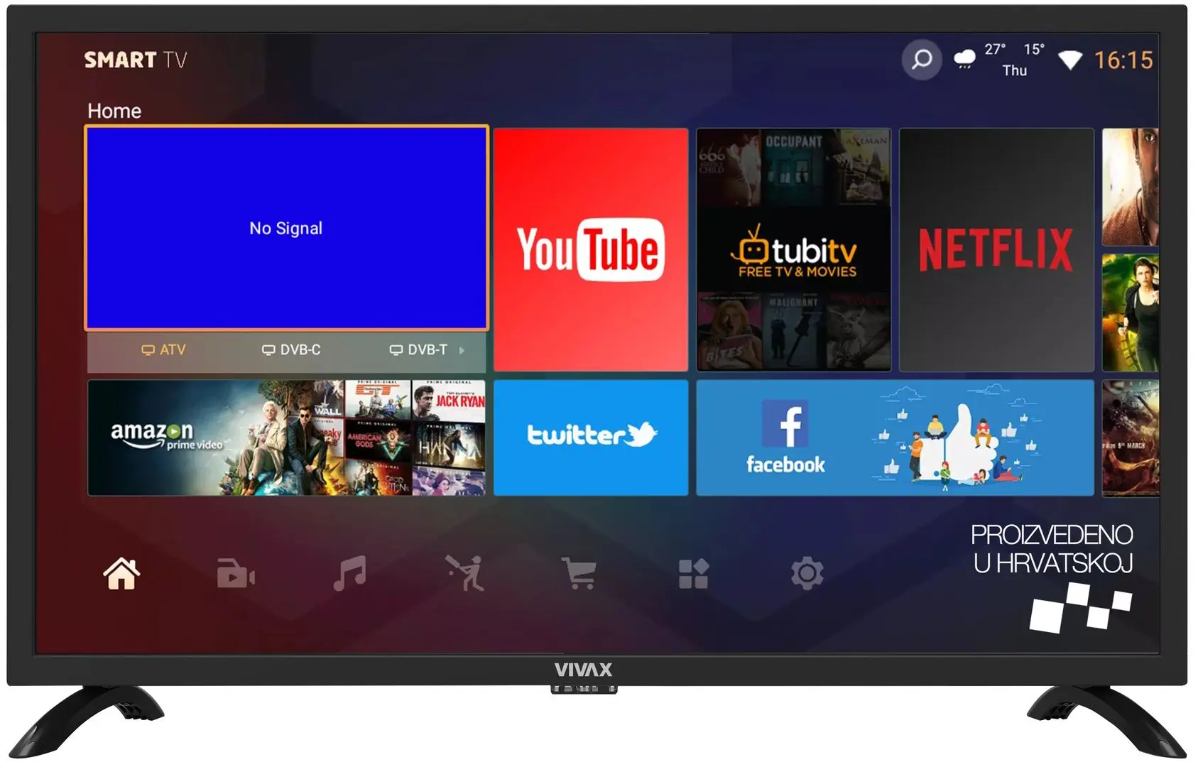 Телевизор Vivax 32" LED-32LE114T2S2SM (Black)