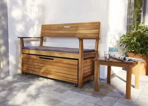Masă la șezlong Blooma Denia 47x47 (Acacia Wood) - 5