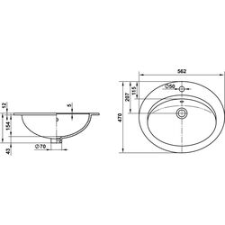 Умывальник Керамин Турин (Белый) Thumb