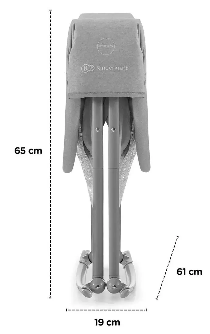 Кроватка-люлька 3в1 Kinderkraft Lovi (Grey)
