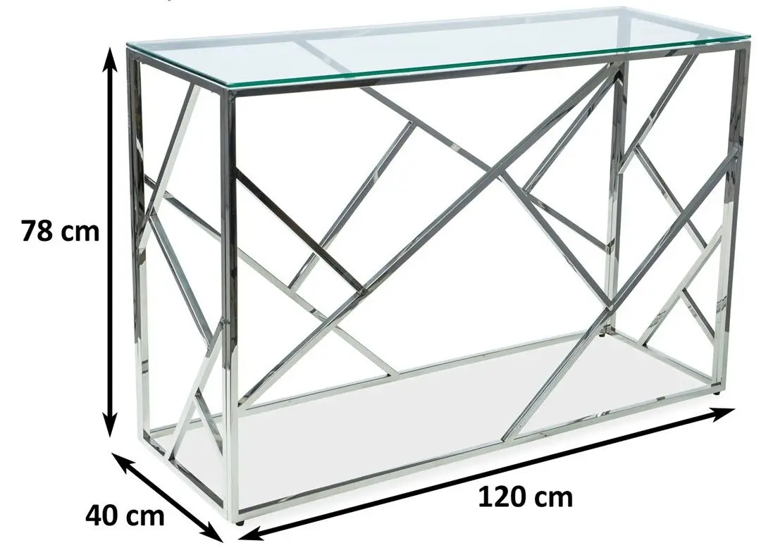 Консольный стол Signal Escada C (Transparent/Silver)