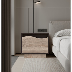 Тумба прикроватная Yasen Женева (Дуб Сонома Трюфель/Венге Магия)