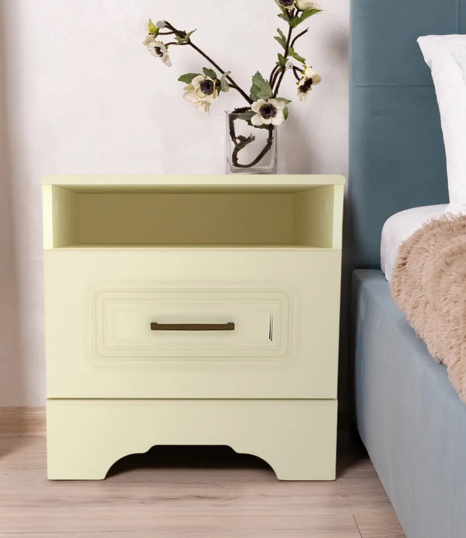 Тумба прикроватная Yasen Бостон 1Ш (Слоновая кость/Ваниль Супермат)