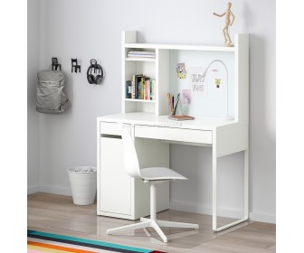 Masa de birou Ikea Micke cu unitate suplimentara 105x50 (Alb)