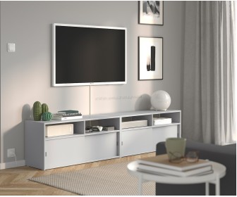 Тумба РТВ Ikea Spiksmed 194x32x44 (Светло-серый)