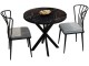 Set de sufragerie Prestige Bendir Star Leg 70x75cm 1+2 (Dark Marble/Black)