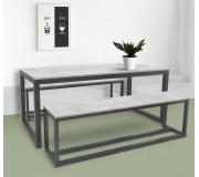 Set de sufragerie DP 3-Piece/6-Seat (Concrete Gray/Black)