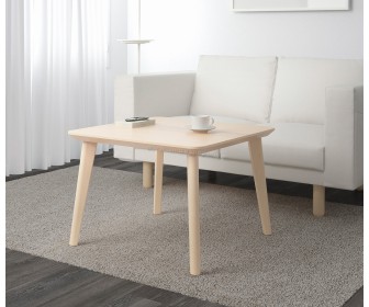 Masa pentru reviste Ikea Lisabo 70x70 (Furnir Frasin)