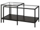 Set mese pentru reviste Ikea Vittsjo 90x50 (Negru-maro/Sticla)