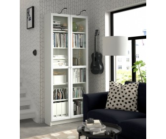 Книжный шкаф Ikea Billy/Oxberg 80x30x202 (Белый)