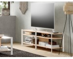 Tumba pentru TV Ikea Jattesta 160x40x49 (Alb/Bambus Deschis)