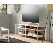 Tumba pentru TV Ikea Jattesta 160x40x49 (Alb/Bambus Deschis)