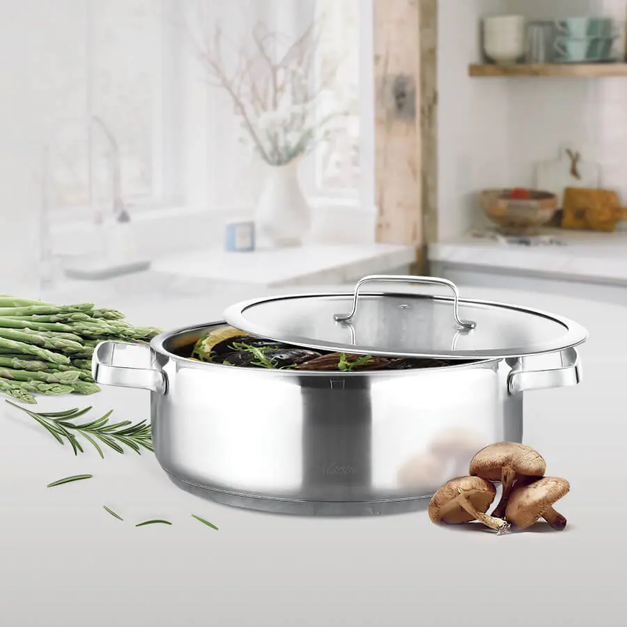 Кастрюля с крышкой Maestro Elite MR-3514-22 (Inox)