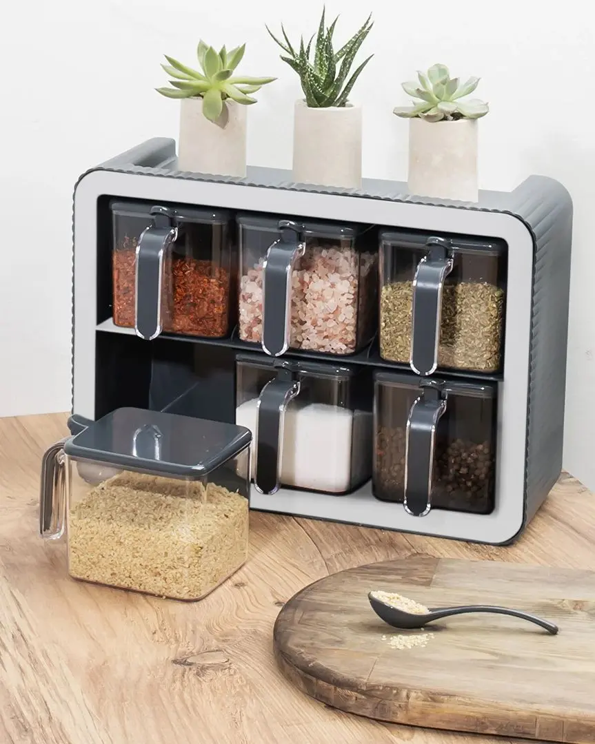 Set recipiente pentru condimente Violet House 0438 (Gray/White)