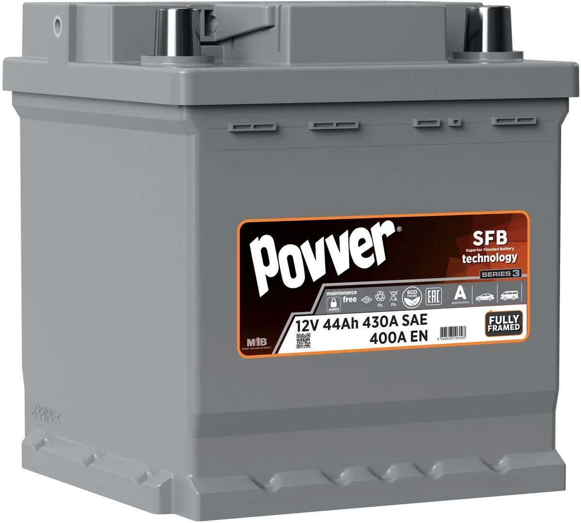 Аккумулятор Povver SFB 44Ah 430A L0.44.040.A