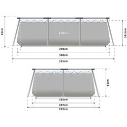 Piscina cu cadru 15in1 Avenli 2815 300x207x65cm (Grey) Thumb