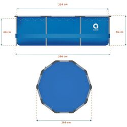 Piscina cu cadru 16in1 Avenli 681 366x76cm (Blue) Thumb