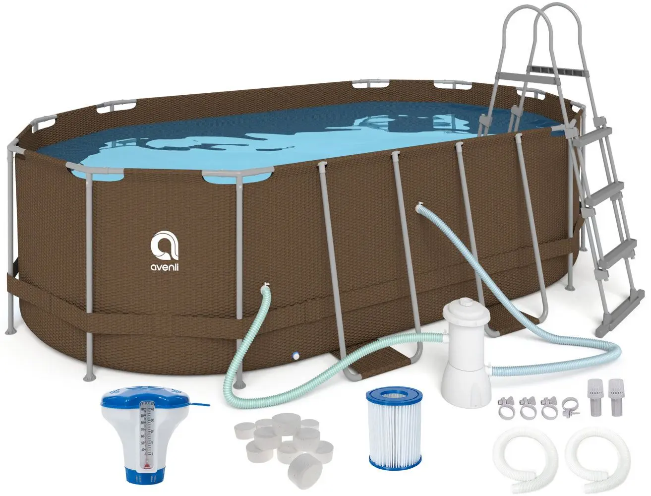 Каркасный бассейн 16в1 Avenli 2820 427x275x100cm (Brown)