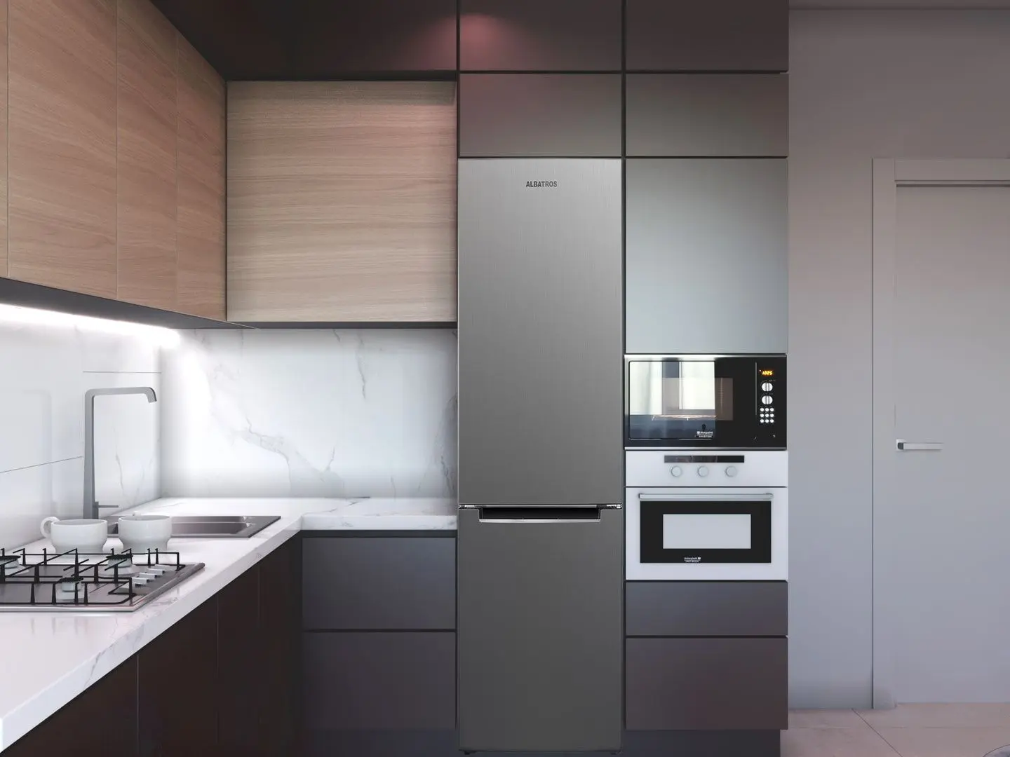 Холодильник Albatros CFX395E (Inox)