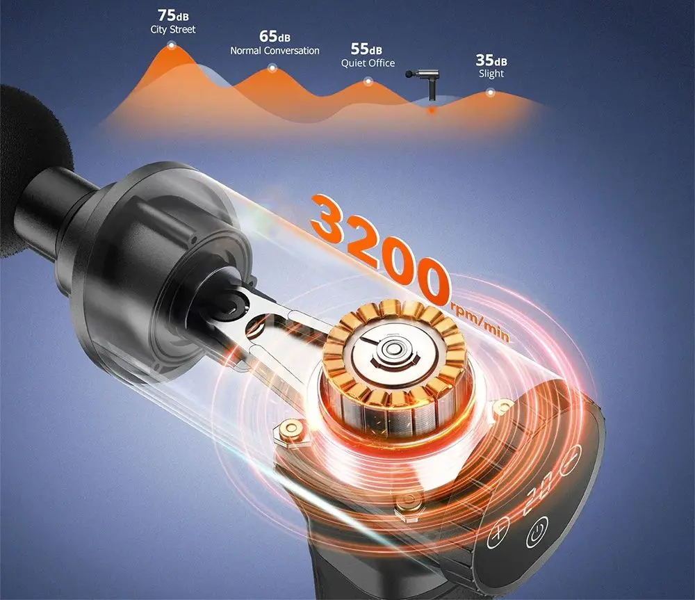 Pistol de masaj TaoTronics TT-PCA004 (Black/Silver)