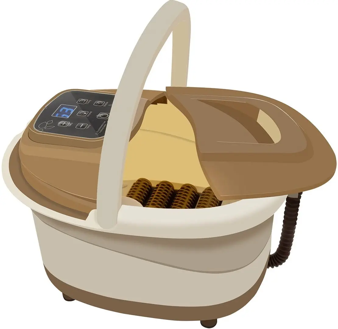 Cada cu masaj pentru picioare Malatec M15670 (Cream/Beige)