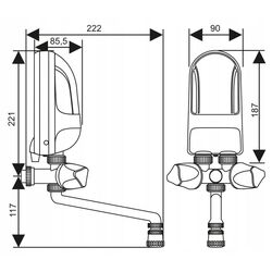 Водонагреватель проточный Dafi POZ03131 (White) Thumb