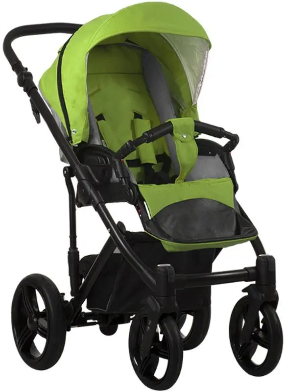 Carucior universal 2in1 Bebetto Magnum 193 Black Frame (Green)