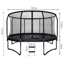 Trambulina cu plasa de protectie Malatec 2211 305cm (Black) Thumb