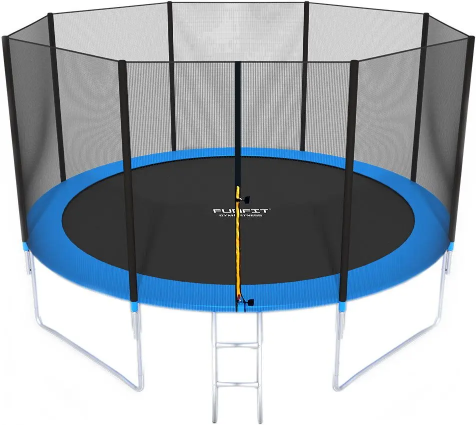 Trambulina cu plasa de protectie FunFit 844 404cm (Black/Blue)